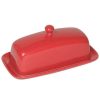 Kitchen Relish Decor | Rectangle Butter Dish - Red