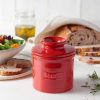 Kitchen Relish Decor | Cafe Butter Bell Crock - Red