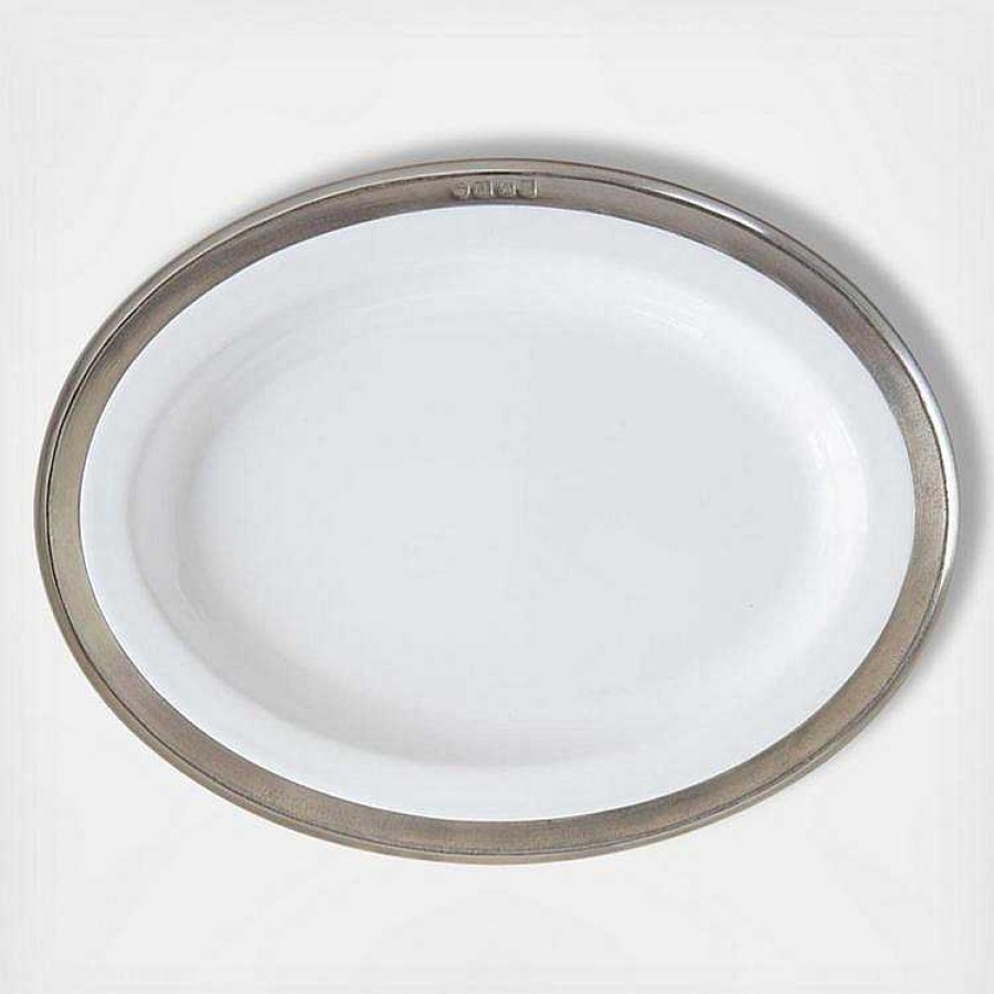 Table Relish Decor | Match Pewter Convivio Oval Serving Platter - X-Small