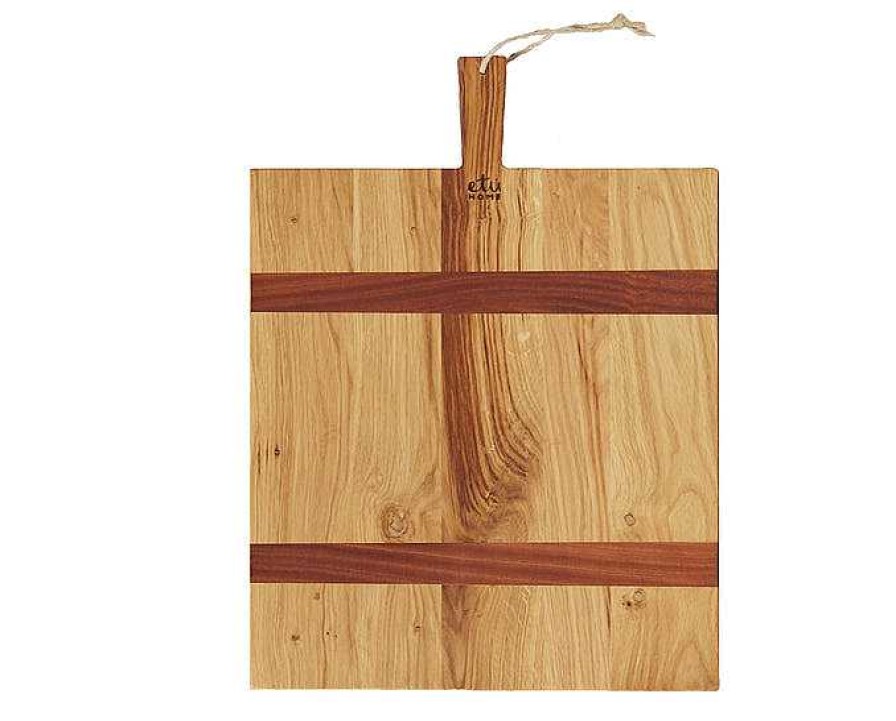 Kitchen Relish Decor | Rectangle Oak Charcuterie Board - Medium