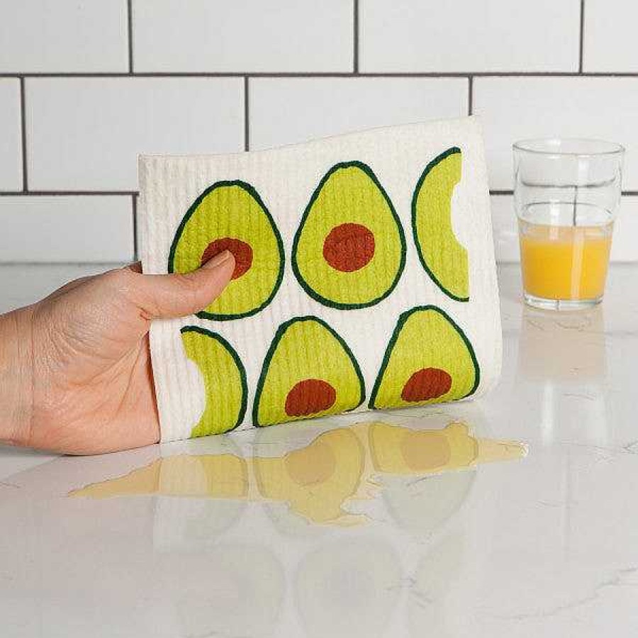 Kitchen Relish Decor | Swedish Dishcloth - Avocados