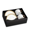 Table Relish Decor | Soie Tress E Tea Cup & Saucer Set - Gold