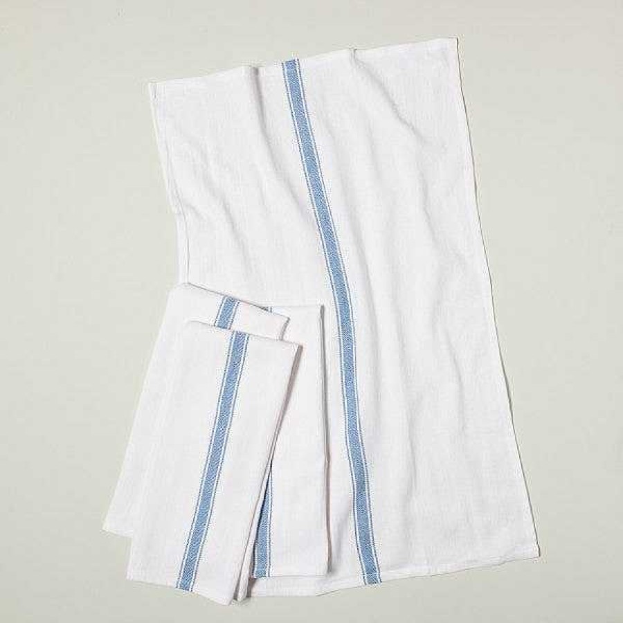 Kitchen Relish Decor | Brooklyn Stripe Towel - Delft Blue