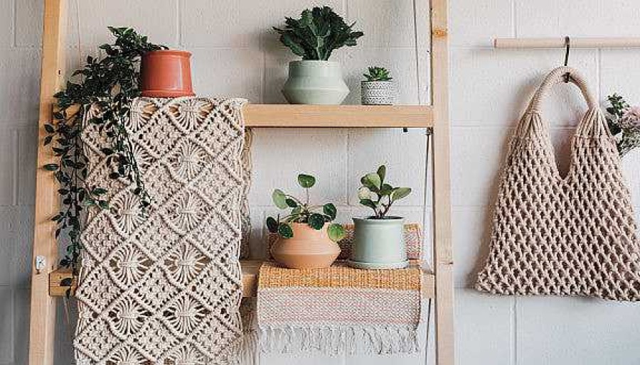 Kitchen Relish Decor | Macrame Tote Bag - Natural