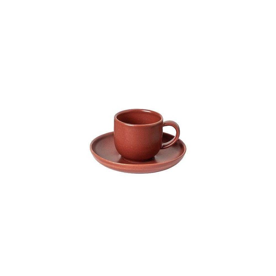 Table Relish Decor | Pacifica Coffee Cup & Saucer Set - Cayenne