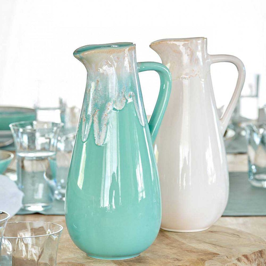 Table Relish Decor | Taormina Pitcher - Aqua