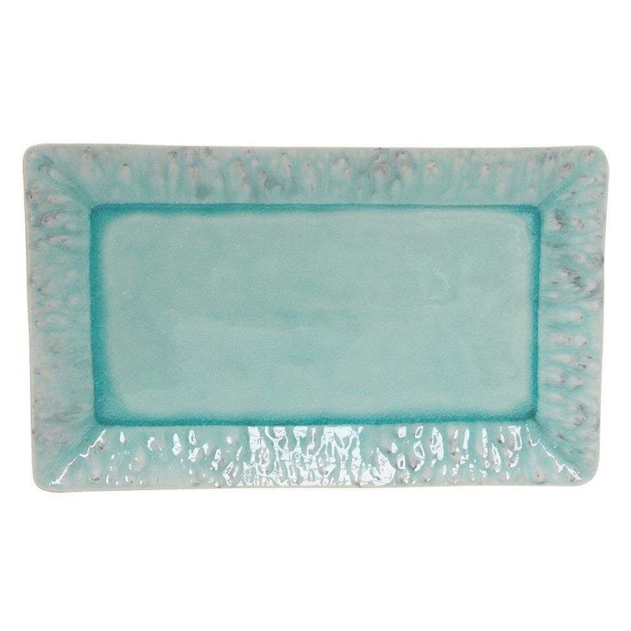 Table Relish Decor | Madeira Large Rectangular Tray - Blue