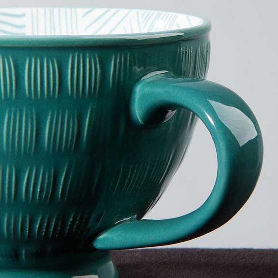 Kitchen Relish Decor | Latte Mug - Teal