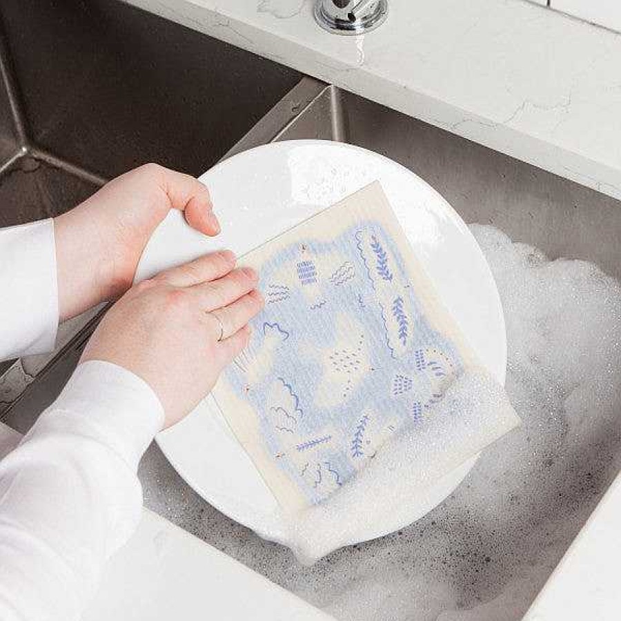 Kitchen Relish Decor | Swedish Dishcloth - Take Flight