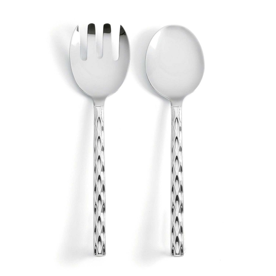 Table Relish Decor | Truro Salad Server Set - Platinum