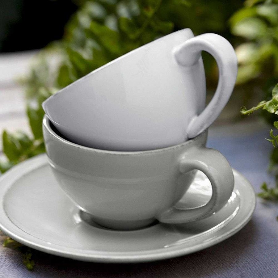 Table Relish Decor | Friso Tea Cup & Saucer Set - White