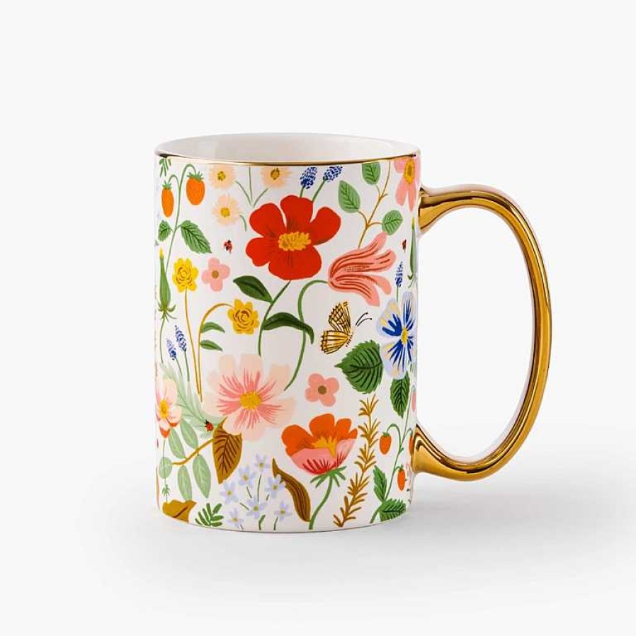 Kitchen Relish Decor | Rifle Paper Co Mug - Strawberry Fields