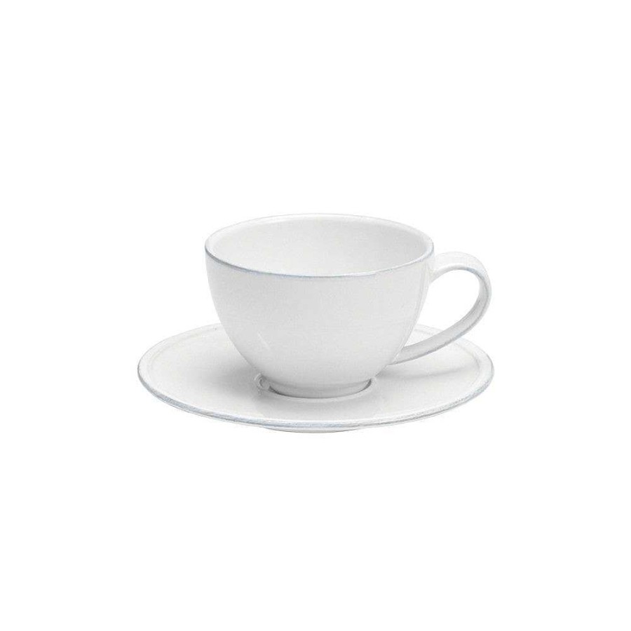 Table Relish Decor | Friso Tea Cup & Saucer Set - White