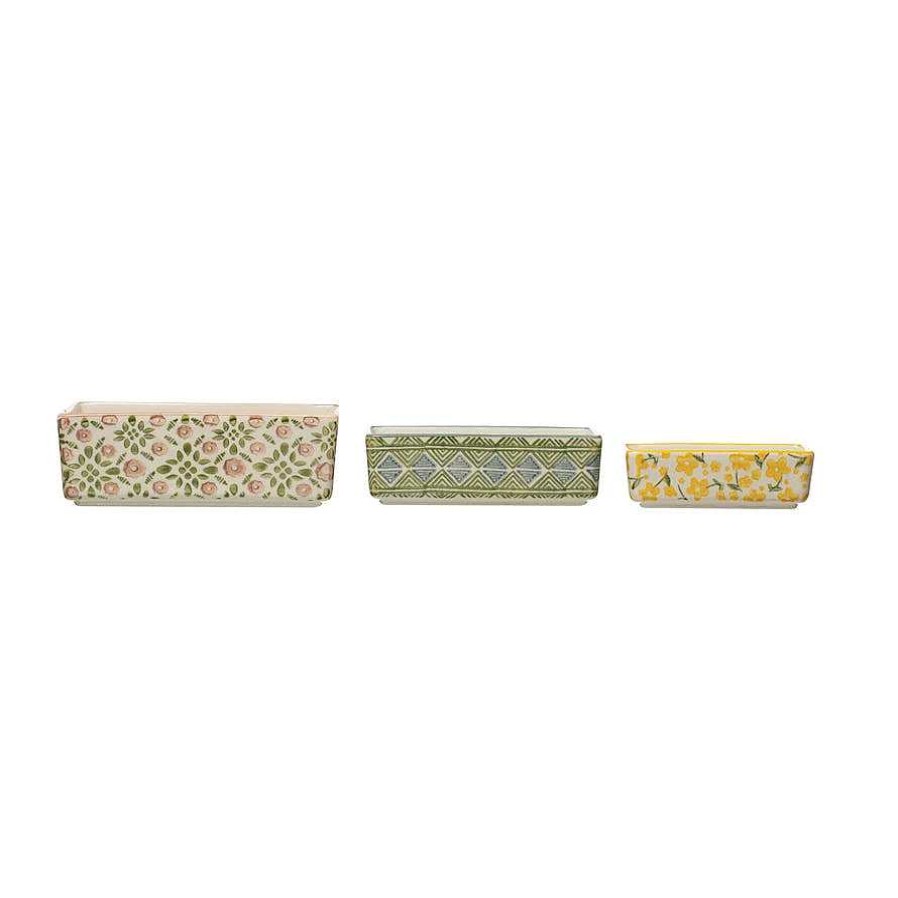 Kitchen Relish Decor | Stamped Ramekin Set - Floral