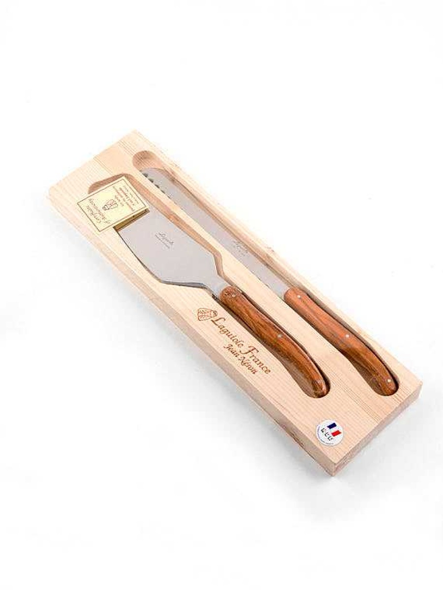 Kitchen Relish Decor | Laguiole Cake Set - Olivewood