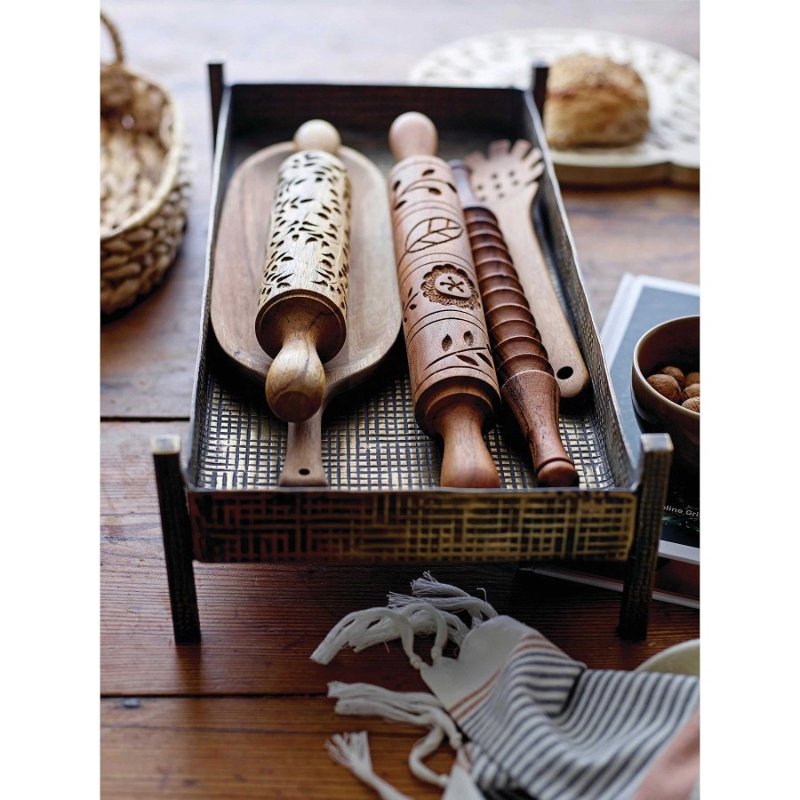 Kitchen Relish Decor | Hand Carved Rolling Pin