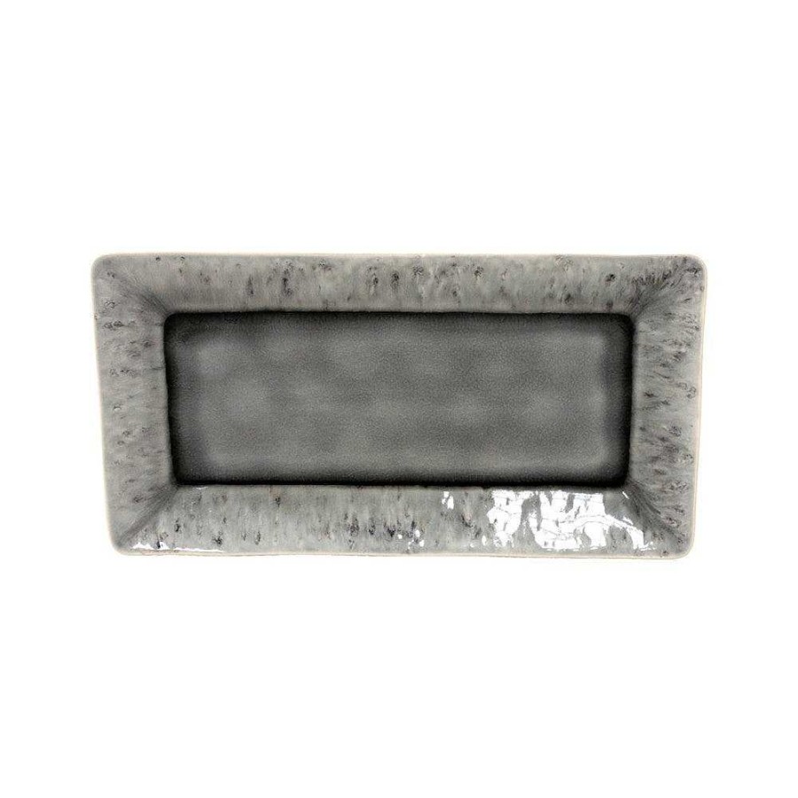 Table Relish Decor | Madeira Medium Rectangular Tray - Grey