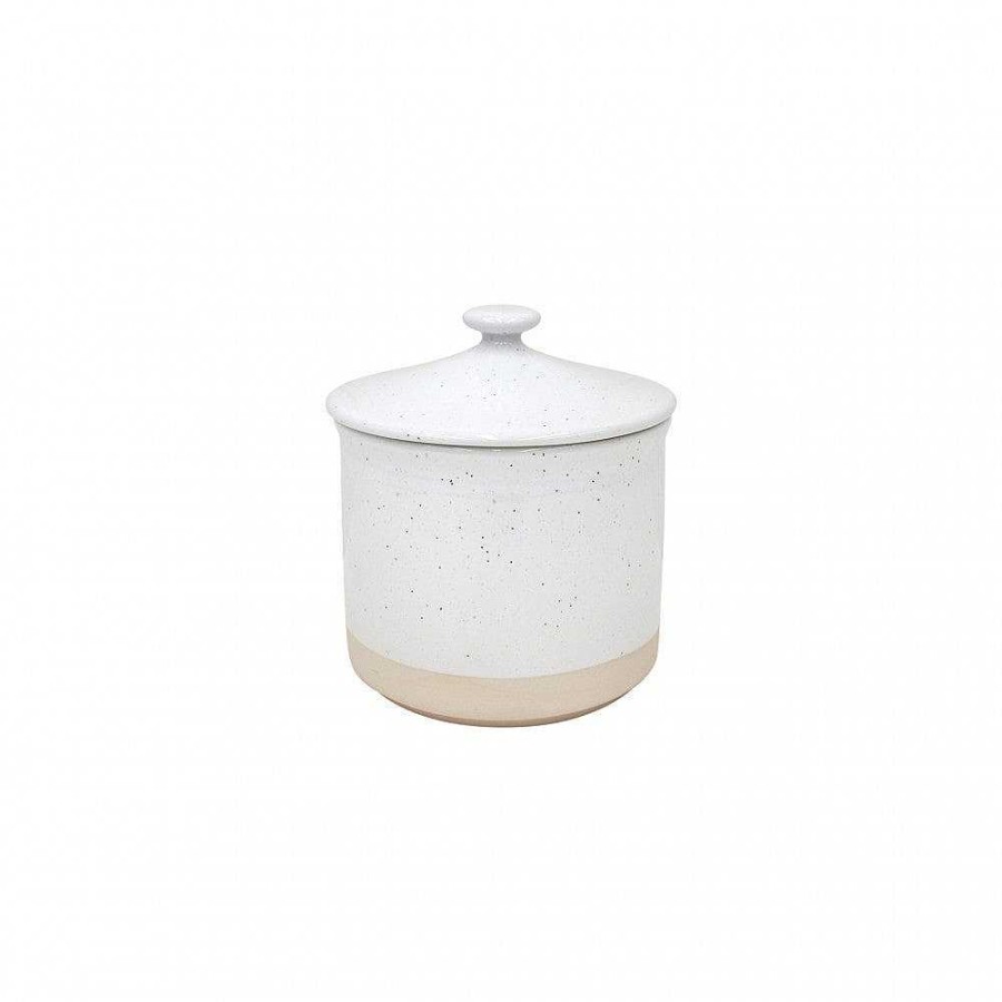 Kitchen Relish Decor | Fattoria Medium Canister - White