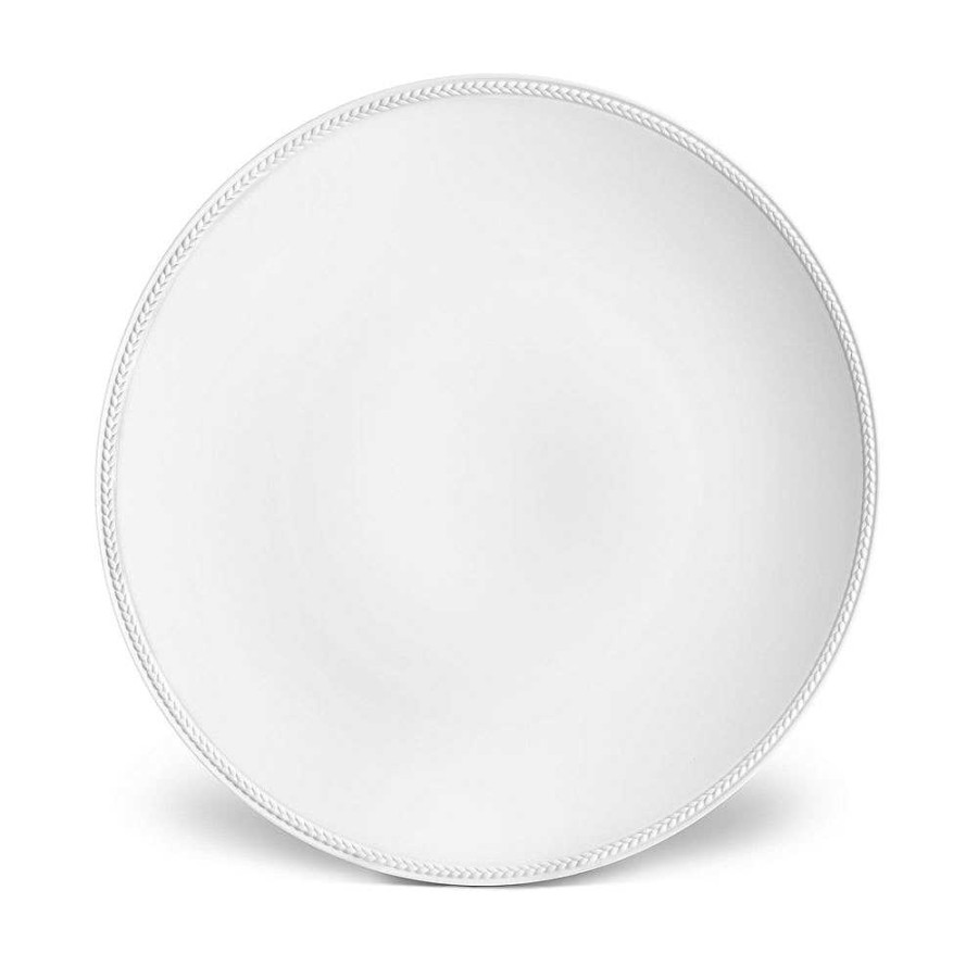 Table Relish Decor | Soie Tress E Charger Plate - White