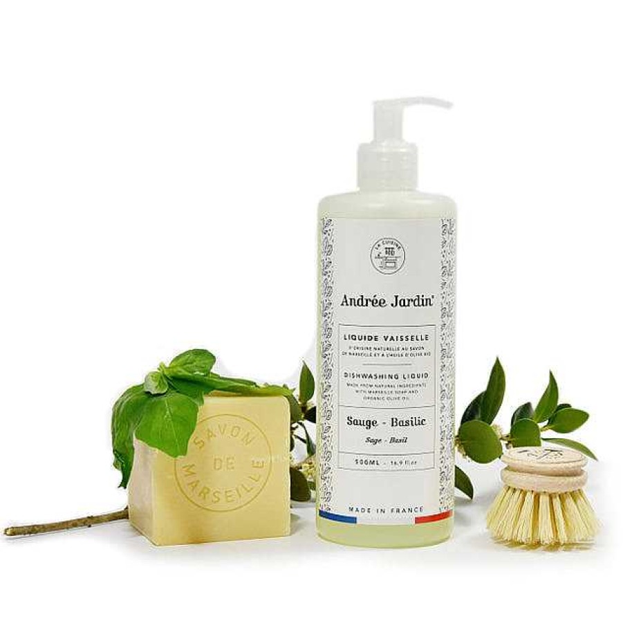 Kitchen Relish Decor | Andr E Jardin Liquid Dish Soap - Sage & Basil