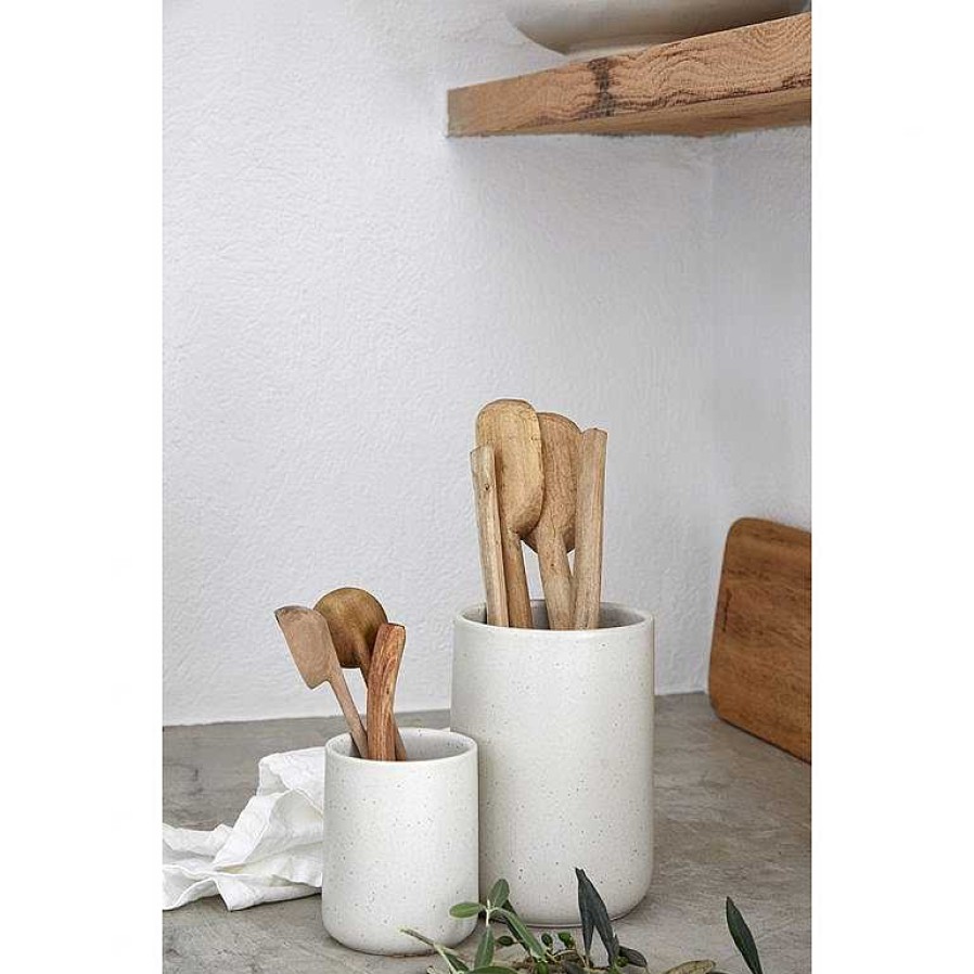 Kitchen Relish Decor | Pacifica Utensil Holder - Vanilla