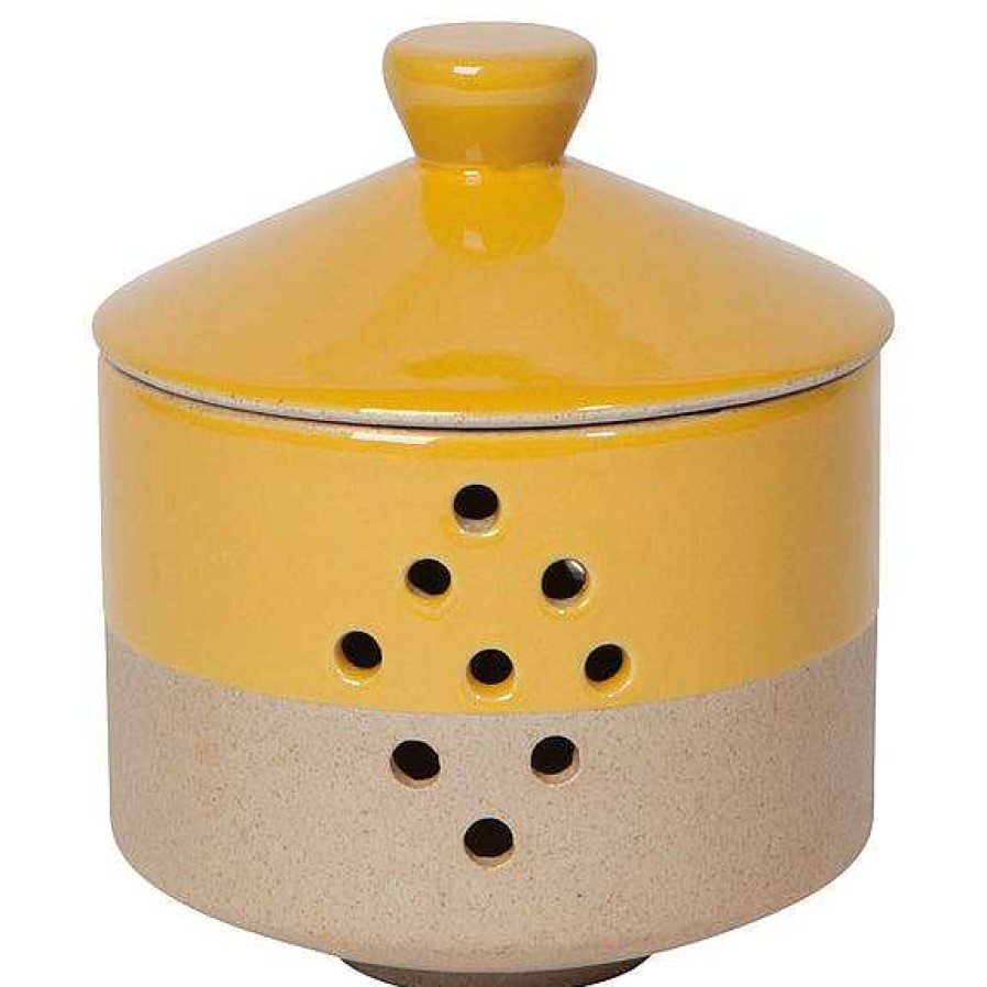 Kitchen Relish Decor | Solar Ochre Garlic Keeper