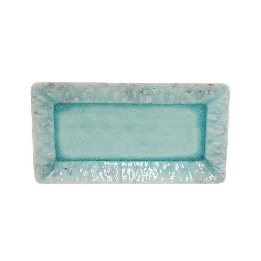 Table Relish Decor | Madeira Medium Rectangular Tray - Blue