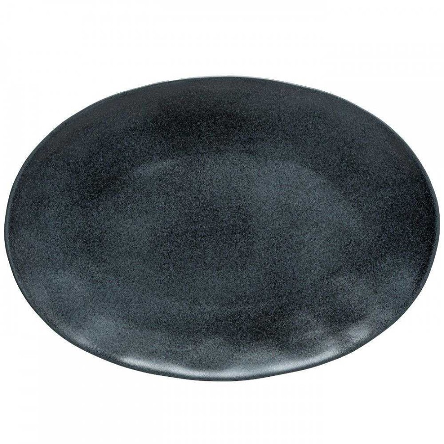 Table Relish Decor | Livia Large Oval Platter - Matte Black