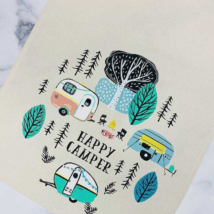 Kitchen Relish Decor | Happy Camper Tea Towel