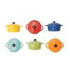 Kitchen Relish Decor | Mini Stoneware Baker - Brights