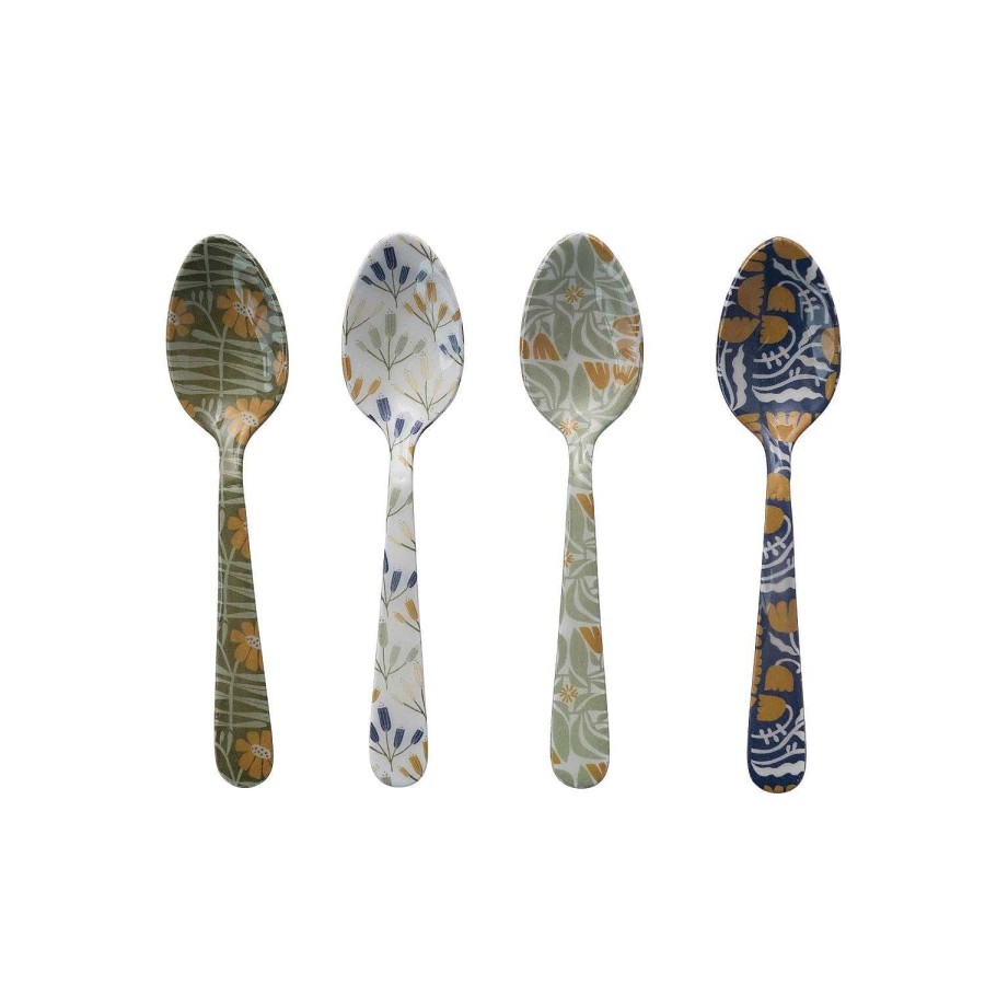 Kitchen Relish Decor | Enameled Spoon - Floral