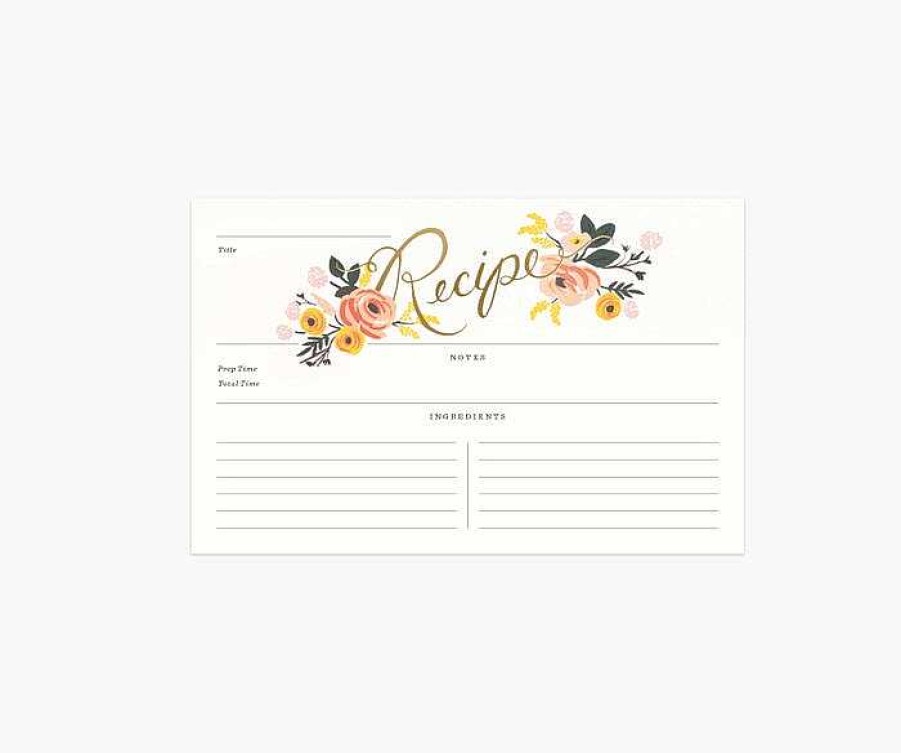 Kitchen Relish Decor | Rifle Paper Co Recipe Cards - Peonies