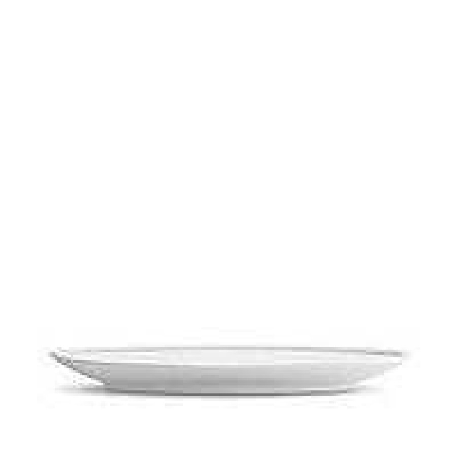 Table Relish Decor | Soie Tress E Small Oval Platter - White