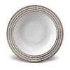 Table Relish Decor | Perl E Rimmed Serving Bowl - Platinum