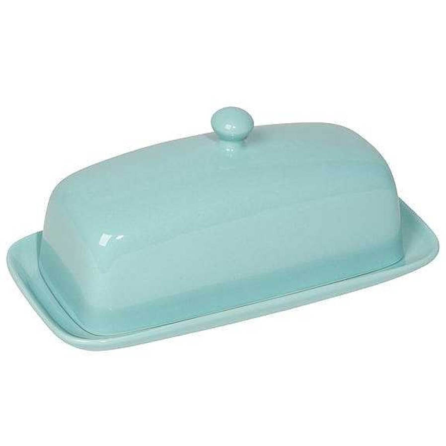 Kitchen Relish Decor | Rectangle Butter Dish - Eggshell