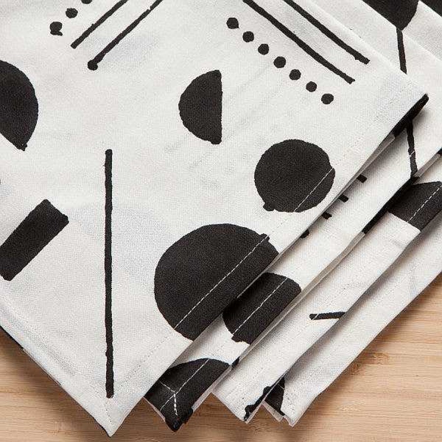 Table Relish Decor | Block Print Napkins - Domino