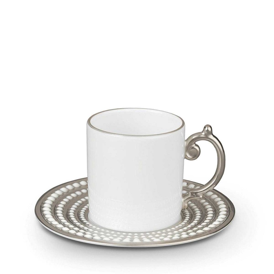 Table Relish Decor | Perl E Espresso Cup & Saucer - Platinum