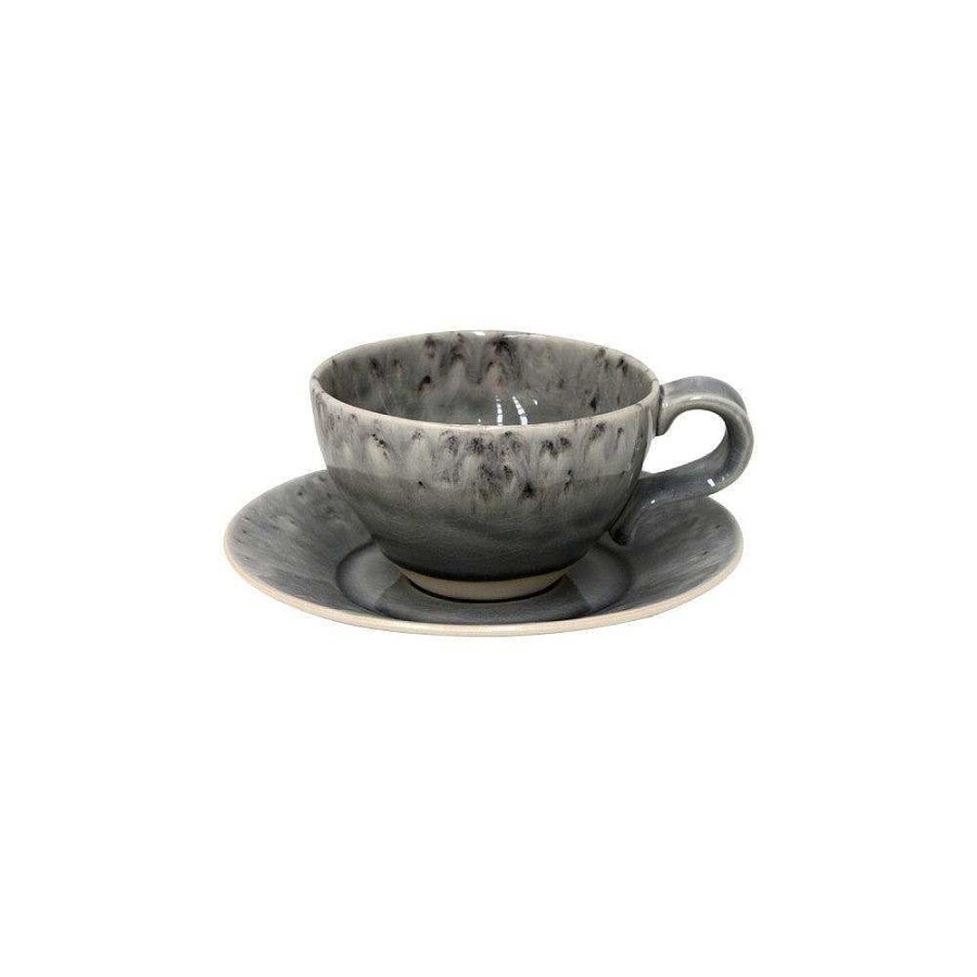 Table Relish Decor | Madeira Tea Cup & Saucer Set - Grey