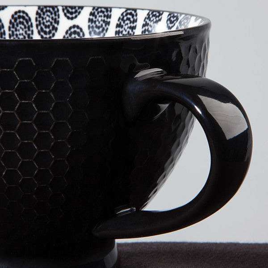 Kitchen Relish Decor | Latte Mug - Black