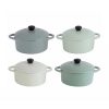 Kitchen Relish Decor | Mini Stoneware Baker - Blues