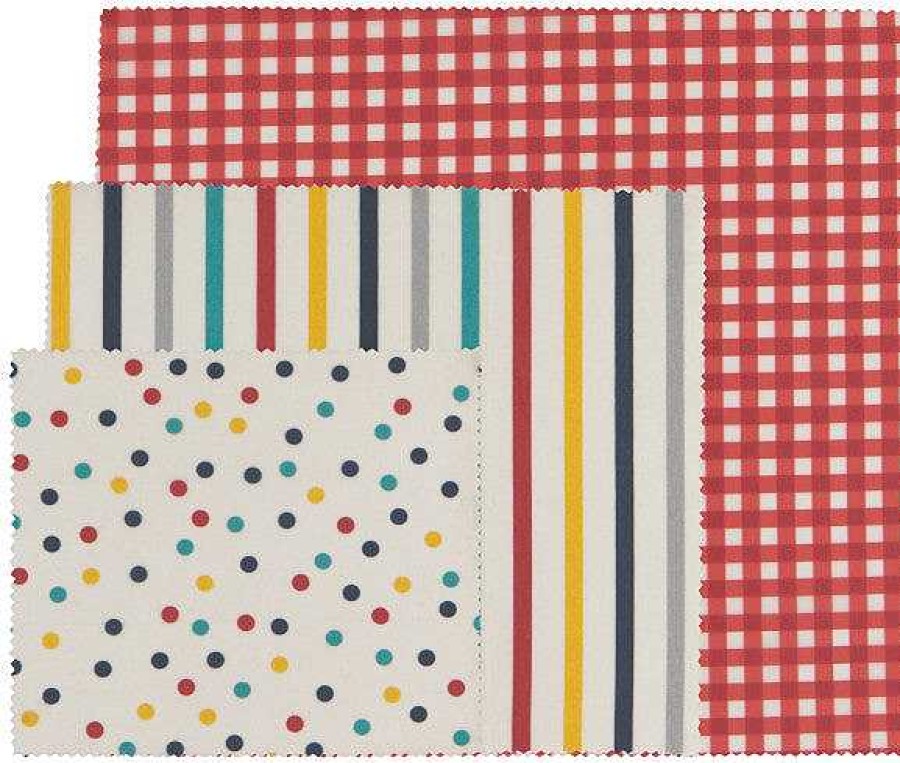 Kitchen Relish Decor | Beeswax Wrap - Gingham Dot Stripe