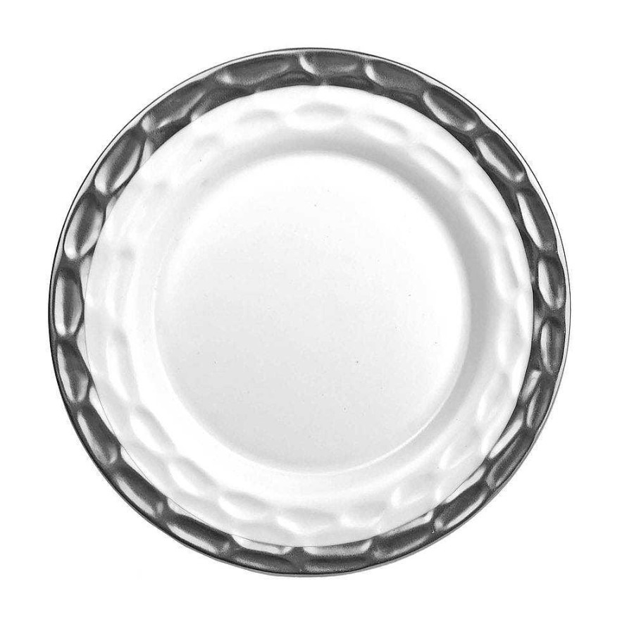 Table Relish Decor | Truro Salad Plate - Platinum