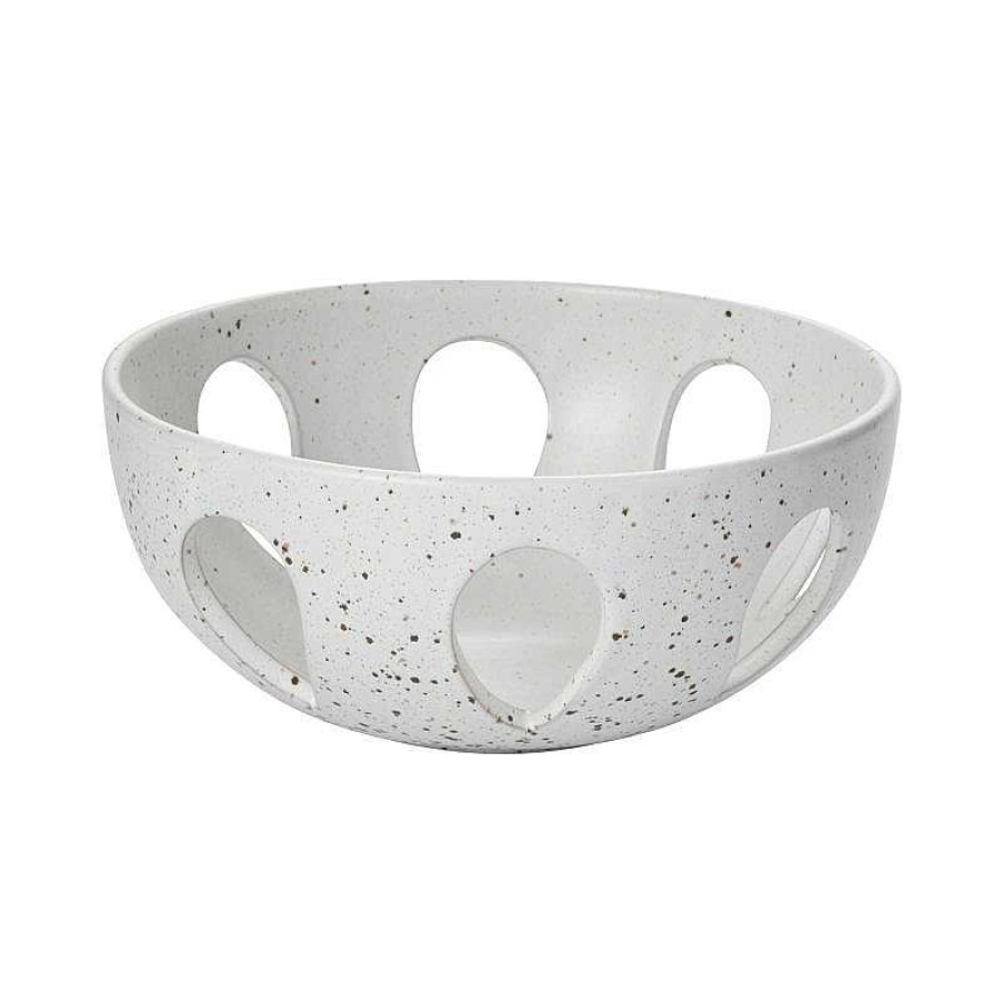 Kitchen Relish Decor | Medium Orchard Bowl - White