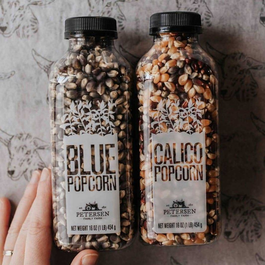 Kitchen Relish Decor | Farm Fresh Blue Bottled Popcorn