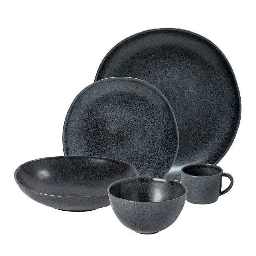 Table Relish Decor | Livia 5Pc Place Setting - Matte Black