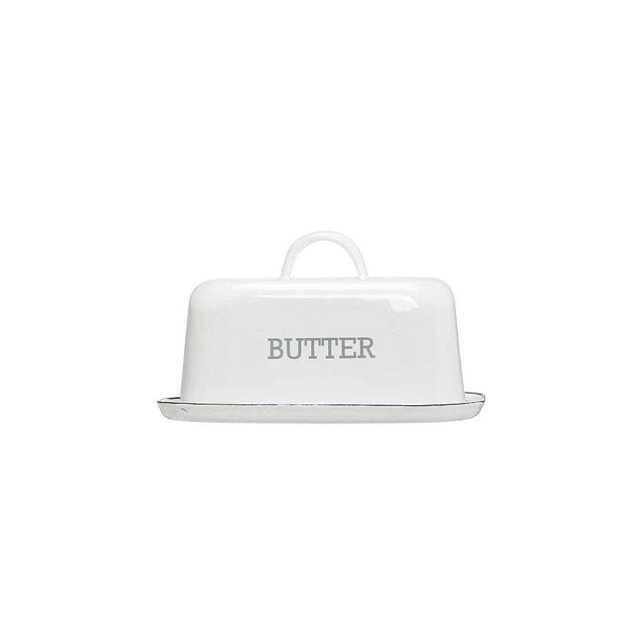 Kitchen Relish Decor | Enamel Butter Dish