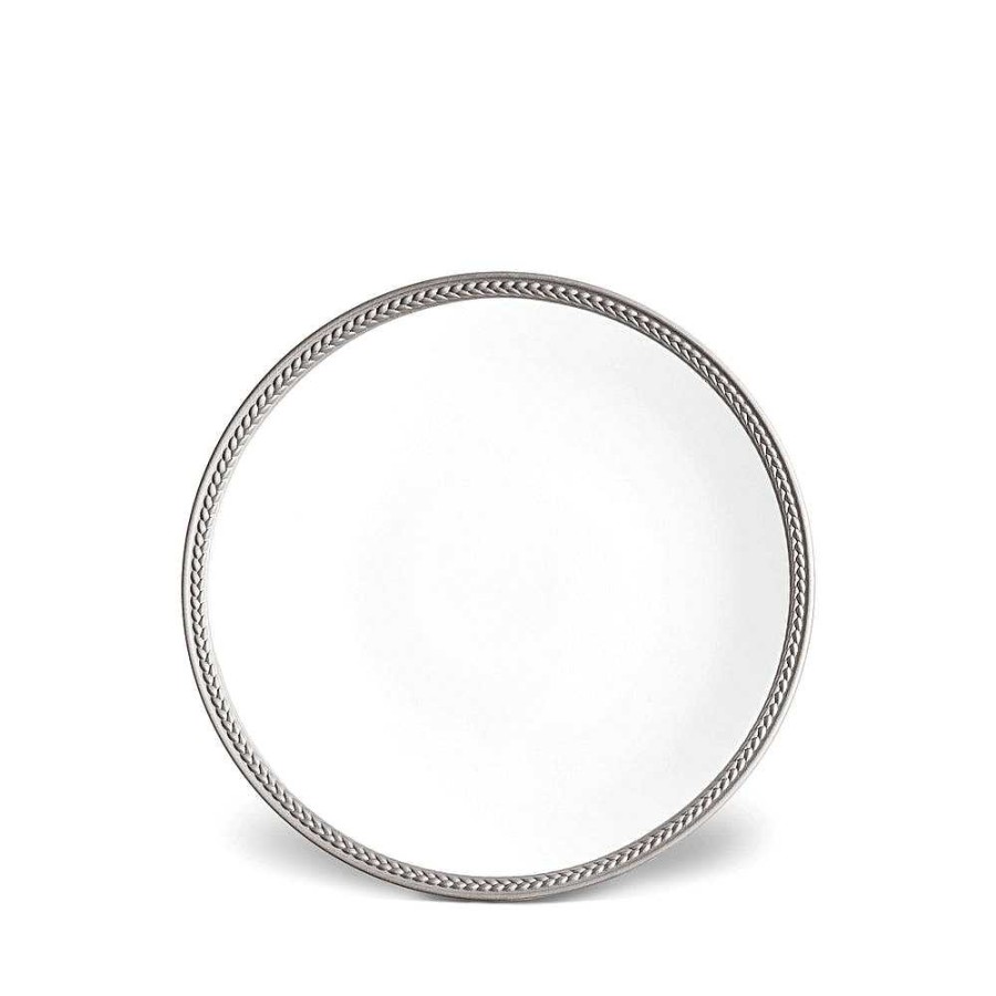 Table Relish Decor | Soie Tress E Dessert Plate - Platinum