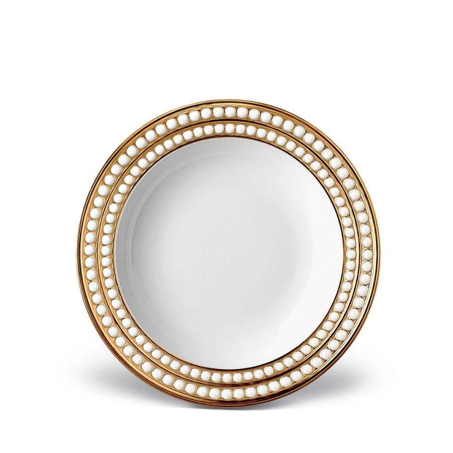 Table Relish Decor | Perl E Soup Plate - Gold