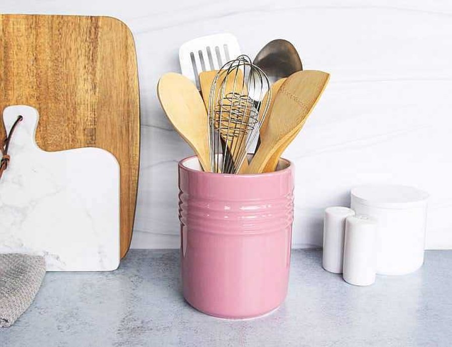 Kitchen Relish Decor | Ceramic Utensil Holder - Lavender