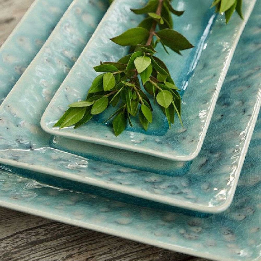 Table Relish Decor | Madeira Small Rectangular Tray - Blue